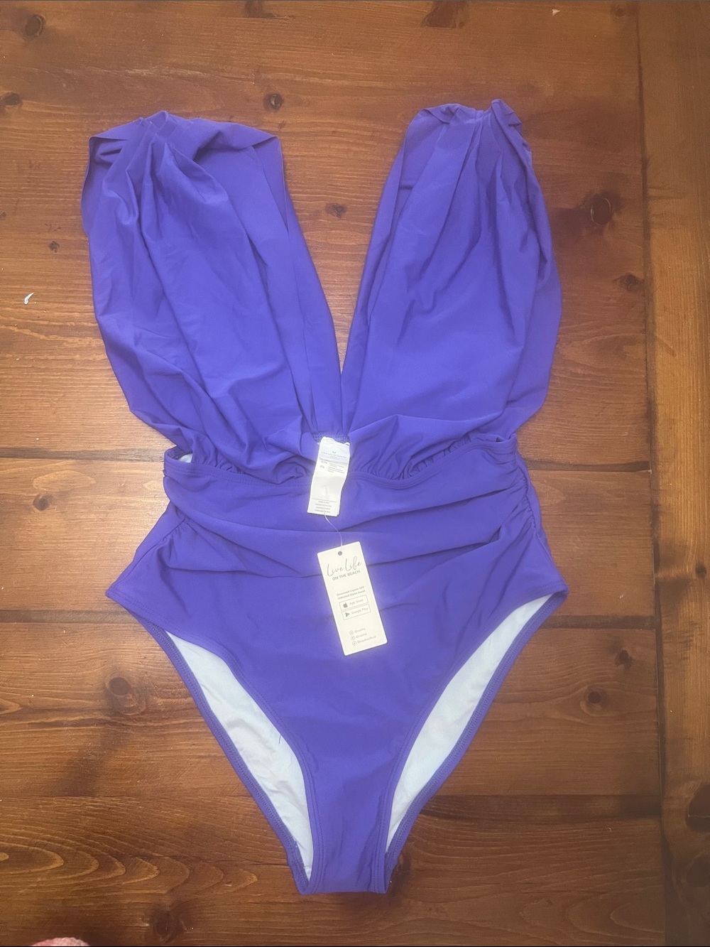 Cupshe Purple Plunge One-Piece Swimsuit